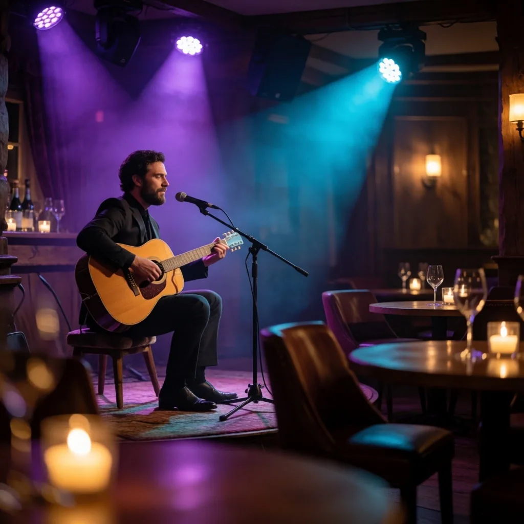 Acoustic music performance in the Alpine Bar