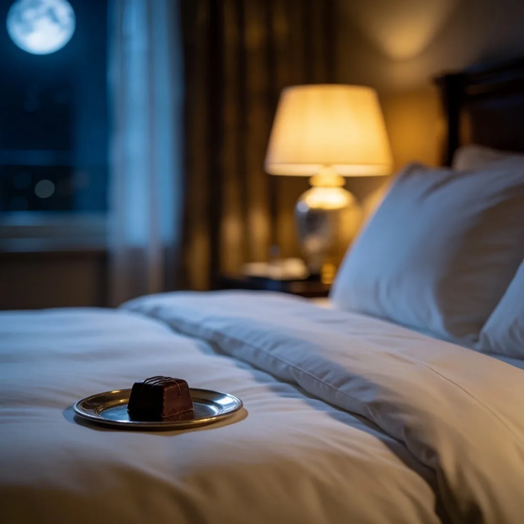 Turn-down service in suite at night