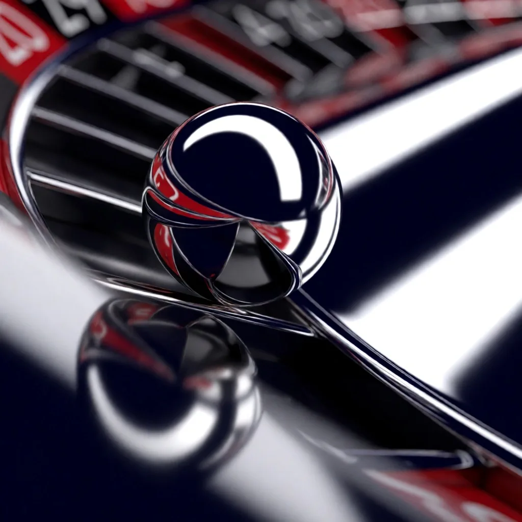 Roulette wheel under cinematic light